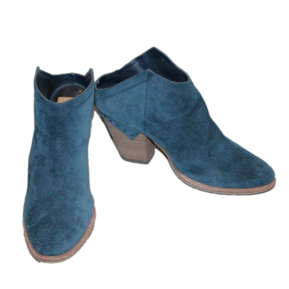 NICE DV DOLCE VITA  BLUE SUEDE LEATHER MULES  - 10